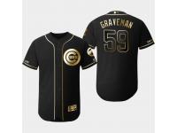 Men's Cubs 2019 Black Golden Edition Kendall Graveman Flex Base Stitched Jersey