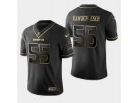 Men's Dallas Cowboys #55 Leighton Vander Esch Golden Edition Vapor Untouchable Limited Jersey - Black