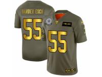 Men's Dallas Cowboys #55 Leighton Vander Esch Limited Olive Gold 2019 Salute to Service Football Jersey