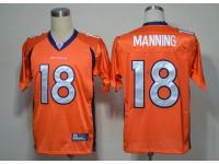 Men's Denver Broncos #18 Peyton Manning Orange Throwback Jersey