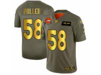 Men's Denver Broncos #58 Von Miller Olive Gold 2019 Salute to Service Football Jersey