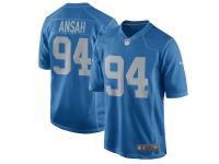 Men's Detroit Lions Ziggy Ansah Nike Blue Throwback Game Jersey