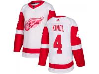 Men's Detroit Red Wings #4 Jakub Kindl adidas White Authentic Jersey