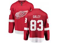 Men's Detroit Red Wings #83 Trevor Daley Authentic Red Home Breakaway NHL Jersey