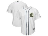 Men's Detroit Tigers Majestic White 2018 Memorial Day Cool Base Team Jersey