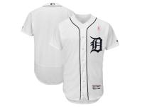 Men's Detroit Tigers Majestic White 2018 Mother's Day Home Flex Base Team Jersey