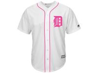 Men's Detroit Tigers Majestic White Fashion 2016 Mother's Day Cool Base Replica Team Jersey