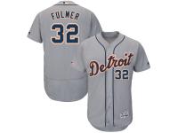 Men's Detroit Tigers Michael Fulmer Majestic Gray Road Authentic Collection Flex Base Player Jersey