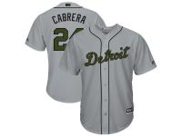 Men's Detroit Tigers Miguel Cabrera Majestic Gray 2017 Memorial Day Cool Base Player Jersey