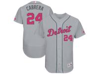Men's Detroit Tigers Miguel Cabrera Majestic Gray Mother's Day Flex Base Jersey