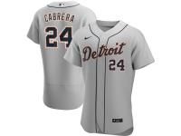Men's Detroit Tigers Miguel Cabrera Nike Gray Road 2020 Player Jersey