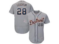 Men's Detroit Tigers Niko Goodrum Majestic Gray Road Authentic Collection Flex Base Player Jersey
