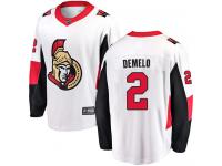 Men's Dylan DeMelo Breakaway White Jersey NHL Ottawa Senators #2 Away