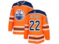 Men's Edmonton Oilers #22 Jean-Francois Jacques adidas Royal Authentic Jersey