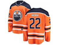Men's Edmonton Oilers #22 Tobias Rieder Orange Home Breakaway NHL Jersey