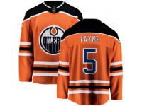 Men's Edmonton Oilers #5 Mark Fayne Orange Home Breakaway NHL Jersey
