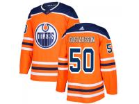 Men's Edmonton Oilers #50 Jonas Gustavsson adidas Royal Authentic Jersey