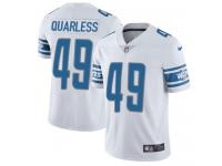 Men's Elite Andrew Quarless #49 Nike White Road Jersey - NFL Detroit Lions