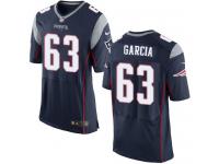 Men's Elite Antonio Garcia #63 Nike Navy Blue Home Jersey - NFL New England Patriots