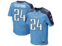Men's Elite Daimion Stafford #24 Nike Light Blue Home Jersey - NFL Tennessee Titans