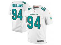 Men's Elite Mario Williams White Jersey Road #94 NFL Miami Dolphins Nike