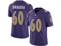 Men's Elite Nico Siragusa #60 Nike Purple Jersey - NFL Baltimore Ravens Rush