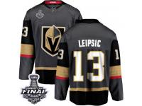 Men's Fanatics Branded Vegas Golden Knights #13 Brendan Leipsic Black Home Breakaway 2018 Stanley Cup Final NHL Jersey