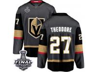 Men's Fanatics Branded Vegas Golden Knights #27 Shea Theodore Black Home Breakaway 2018 Stanley Cup Final NHL Jersey