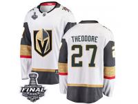 Men's Fanatics Branded Vegas Golden Knights #27 Shea Theodore White Away Breakaway 2018 Stanley Cup Final NHL Jersey