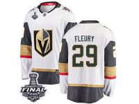 Men's Fanatics Branded Vegas Golden Knights #29 Marc-Andre Fleury White Away Breakaway 2018 Stanley Cup Final NHL Jersey