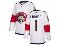 Men's Florida Panthers #1 Roberto Luongo Reebok White Away Authentic NHL Jersey