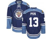 Men's Florida Panthers #13 Mark Pysyk Reebok Navy Blue Third Authentic NHL Jersey