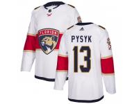 Men's Florida Panthers #13 Mark Pysyk Reebok White Away Authentic NHL Jersey