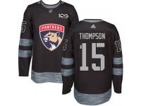 Men's Florida Panthers #15 Paul Thompson Adidas Black Authentic 1917-2017 100th Anniversary NHL Jersey