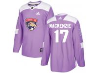 Men's Florida Panthers #17 Derek MacKenzie Adidas Purple Authentic Fights Cancer Practice NHL Jersey