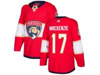 Men's Florida Panthers #17 Derek MacKenzie Adidas Red Home Authentic NHL Jersey