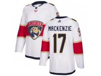 Men's Florida Panthers #17 Derek MacKenzie Reebok White Away Authentic NHL Jersey