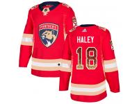 Men's Florida Panthers #18 Micheal Haley Adidas Red Authentic Drift Fashion NHL Jersey