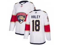Men's Florida Panthers #18 Micheal Haley Reebok White Away Authentic NHL Jersey