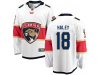 Men's Florida Panthers #18 Micheal Haley White Away Breakaway NHL Jersey