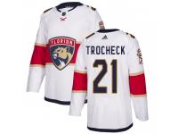 Men's Florida Panthers #21 Vincent Trocheck Reebok White Away Authentic NHL Jersey
