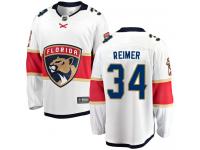 Men's Florida Panthers #34 James Reimer White Away Breakaway NHL Jersey