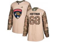 Men's Florida Panthers #68 Mike Hoffman Adidas Camo Authentic Veterans Day Practice NHL Jersey