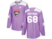 Men's Florida Panthers #68 Mike Hoffman Adidas Purple Authentic Fights Cancer Practice NHL Jersey