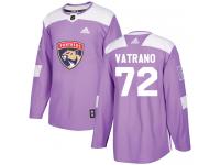 Men's Florida Panthers #72 Frank Vatrano Adidas Purple Authentic Fights Cancer Practice NHL Jersey