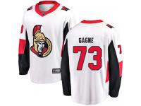 Men's Gabriel Gagne Breakaway White Jersey NHL Ottawa Senators #73 Away