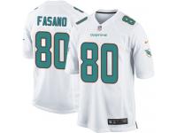 Men's Game Anthony Fasano #80 Nike White Road Jersey - NFL Miami Dolphins