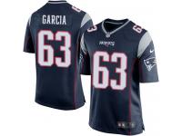 Men's Game Antonio Garcia #63 Nike Navy Blue Home Jersey - NFL New England Patriots