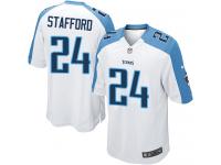 Men's Game Daimion Stafford #24 Nike White Road Jersey - NFL Tennessee Titans