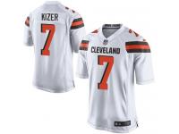Men's Game DeShone Kizer #7 Nike White Road Jersey - NFL Cleveland Browns
